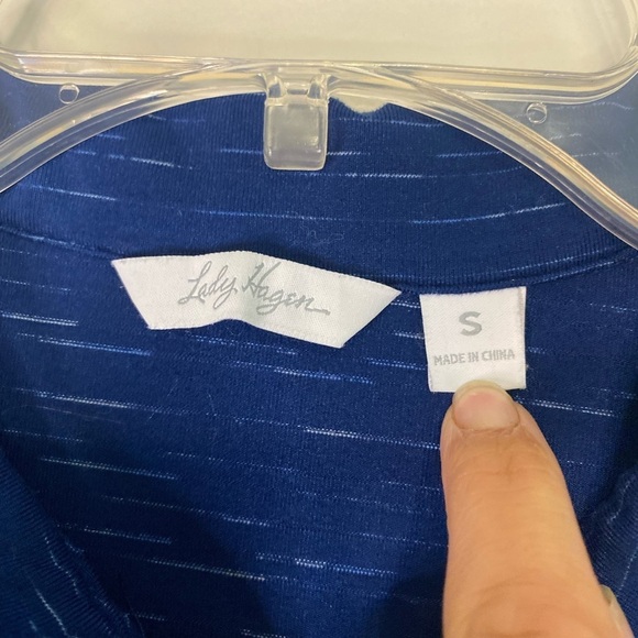 Women's Lady Hagen Blue Quarter Zip Long Sleeve Golf Pull Over Size Small - Picture 2 of 13